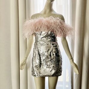 Lola Sequins Mini Dress in Silver & Rose
Bronx and Banco